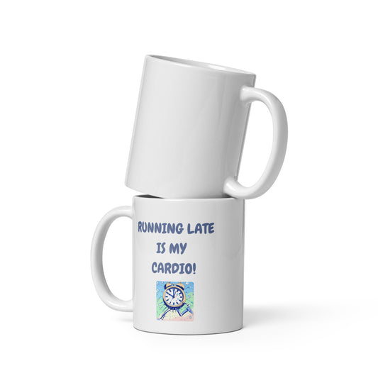 White glossy mug